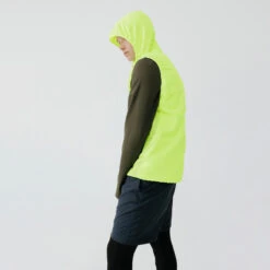 Devant -Kalenji veste coupe vent sans manches de running homme kalenji run wind jaune fluo 9
