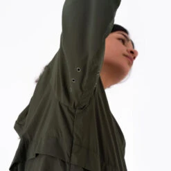 Kalenji Veste Running Coupe Vent Femme - Wind Breath Kaki -Kalenji veste running coupe vent femme wind breath kaki 3